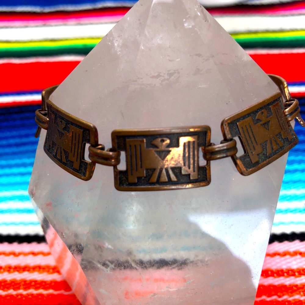 Vintage copper Native American bracelet